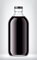 Glass Bottle on background. 