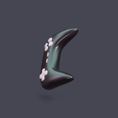 Realistic gamepad isolated on darck background. Vector illustration.