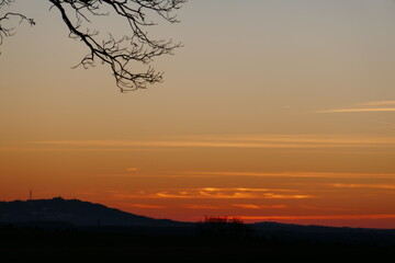 Beautiful Sunset in Bavaria with Branches 2022