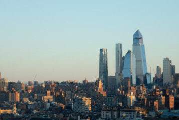 Hudson Yards Skyline Over Downtown Manhattan