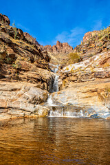Fototapeta na wymiar Seven Falls in Sabino Canyon Recreation Area