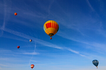 hot air balloon in flight