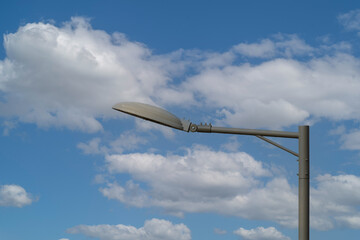 Fototapeta premium street lamp standing in a beautiful winter sky