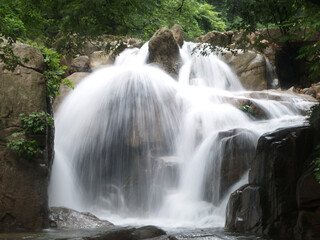 Magnificent waterfall at Dobongsan near Seoul, South Korea