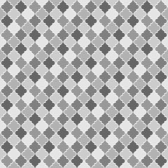 Seamless pattern with ogee ornament. Oriental traditional ornamentation with repeated rounded shapes. Ethnic tiles wallpaper. Mosaic motif. Digital paper, textile print, web design. Vector art image.