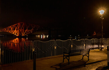 Forth rail Bridge at night