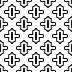 Obraz premium Seamless pattern with ogee ornament. Oriental traditional ornamentation with repeated rounded shapes. Ancient mosaic wallpaper. Tiles motif. Digital paper, textile print, web design. Vector art image.