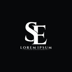 Letter SE luxury logo design vector