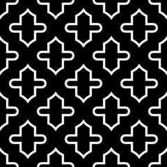 Seamless pattern with ogee ornament. Oriental traditional ornamentation with repeated rounded shapes. Window tracery wallpaper. Grid motif. Digital paper, textile print, web design. Vector art image.