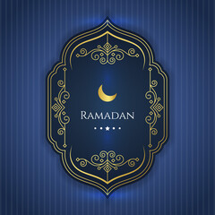 Ramadan card background islamic ramadan. - Vector.