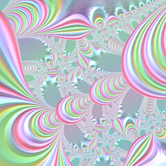 Funky Colorful Trippy Abstract Digital Fractal  Art