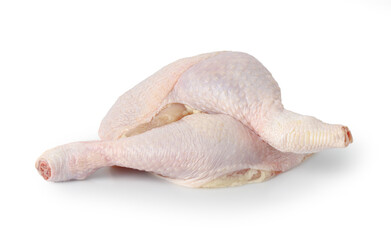 Raw chicken legs isolated on white background with clipping path.