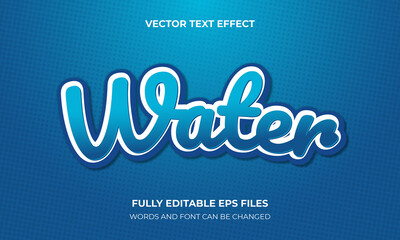 3D Text Effect Vector Template Design