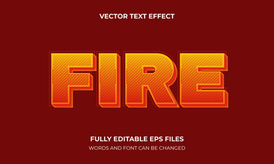 3D Text Effect Vector Template Design