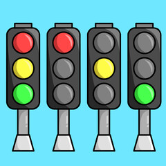 Vector of traffic light