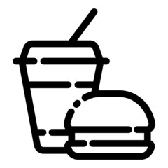 Fastfood Flat Icon Isolated On White Background