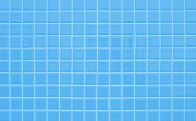 Blue ceramic wall and floor tiles mosaic abstract background. Design wallpaper texture decoration bedroom.