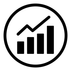 Trading Line Graph Flat Icon Isolated On White Background