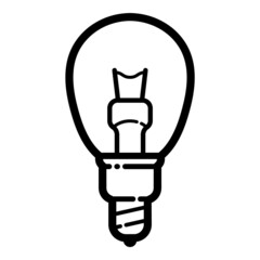 Lightbulb Flat Icon Isolated On White Background