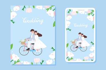 Wedding illustrations and mobile wedding invitations
