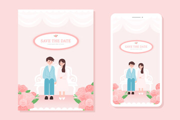 Wedding illustrations and mobile wedding invitations
