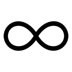 Infinity Symbol Flat Icon Isolated On White Background