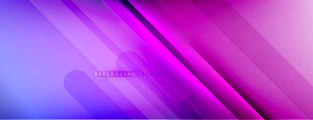 Abstract background - lines composition created with lights and shadows. Technology or business digital template. Trendy simple fluid color gradient abstract background with dynamic