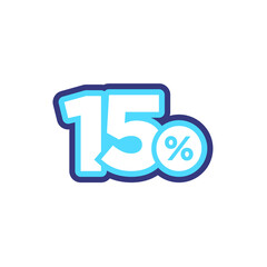Sticker of Discount 15%