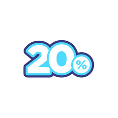 Sticker of Discount 20% 