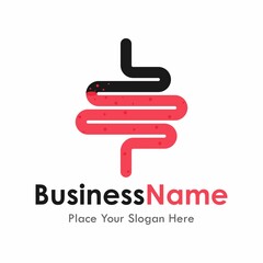 Digestive colon interstitial vector logo template. Suitable for business, web, healthy and design