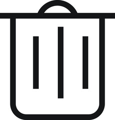 trash can line icon, editable stroke and color.