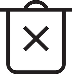 trash can line icon, editable stroke and color.