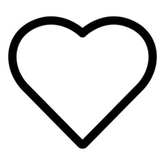 Heart Symbol Flat Icon Isolated On White Background