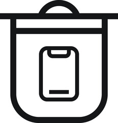 trash can line icon, editable stroke and color.
