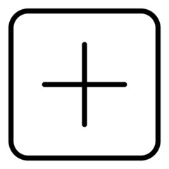Obraz premium Add Button Flat Icon Isolated On White Background