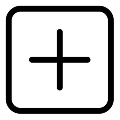 Obraz premium Add Button Flat Icon Isolated On White Background