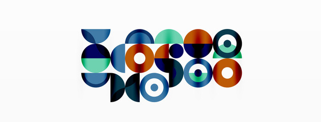 Colorful circle abstract background. Template for wallpaper, banner, presentation, background