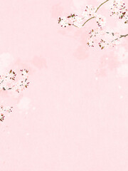 Obraz na płótnie Canvas Oriental background material using cherry blossoms