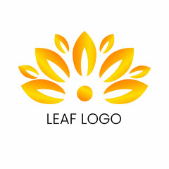 abstract sun or leaf logo