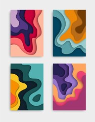 Abstract Paper Cut Illustration Background