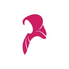 Muslimah hijab logo design hijab logo template vector image and icon