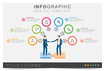 Modern infographic template, presentation business infographic template, business data visualization, icon set