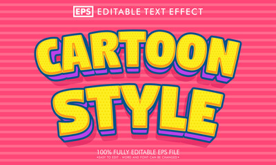 Cartoon 3d editable text effect