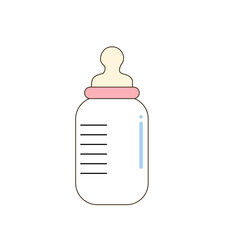 Fototapeta premium Cute Simple Baby Bottle Icon