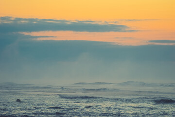 Fototapeta na wymiar Colourful sunrise on Australian beach
