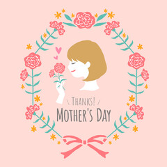 母の日のアイコンイラスト