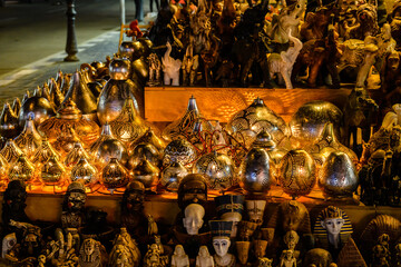 Old muslim metal lanterns for sale at the street shop in Egypt