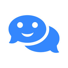 Chat, message, bubble icon. Blue color design.