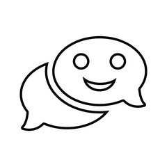Chat, message, bubble line icon. Outline vector.Chat, message, bubble line icon. Outline vector.