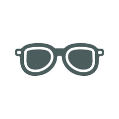 Glasses, eyeglasses icon. Gray vector graphics.